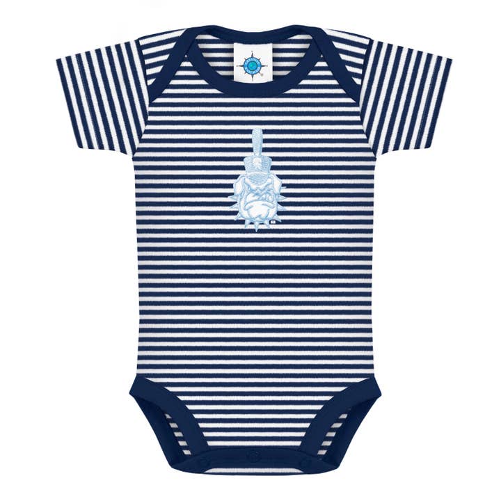Creative Knitwear - Wholesale Bodysuit (Non-Footed) - Baby - The Citadel Bulldogs Striped Infant Bodysuit 1