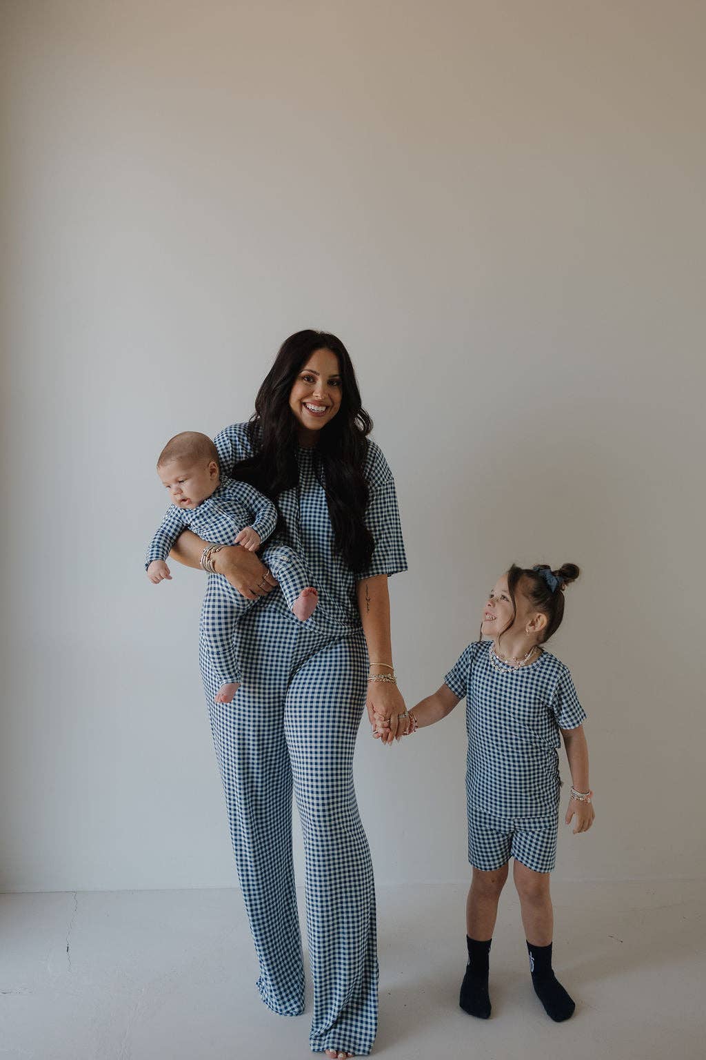 Forever French Baby - Wholesale Sleepsuit - Baby - Bamboo Zip Pajamas | Blue Gingham11
