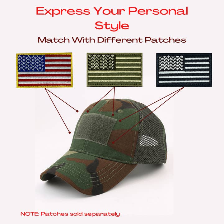 JupiterGear Home - Wholesale Trucker Hat - Unisex - Army-Style Outdoor Patch Hat with Adjustable Strap5