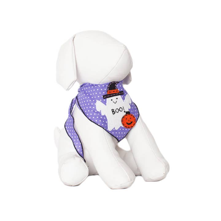 Purple Boo and Friends Dog Bandana Halloween Pet Costume Scarf for wholesale on Faire2