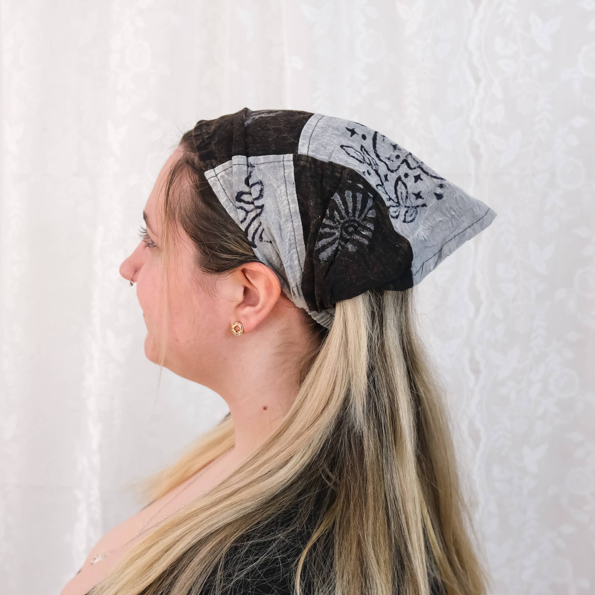 Karma Nepal Crafts - Wholesale Fashion Headband - Women's - Cotton Patch Unisex Block Print Head Band2