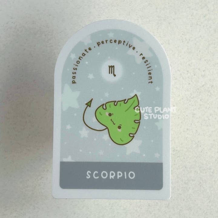 Skorpion Plante Stjernetegn Klistermærke for engroshandel hos Cute Plant Studio