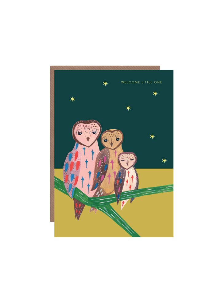 Cartão Novo Bebê 'Coruja' por atacado de Hutch Cassidy