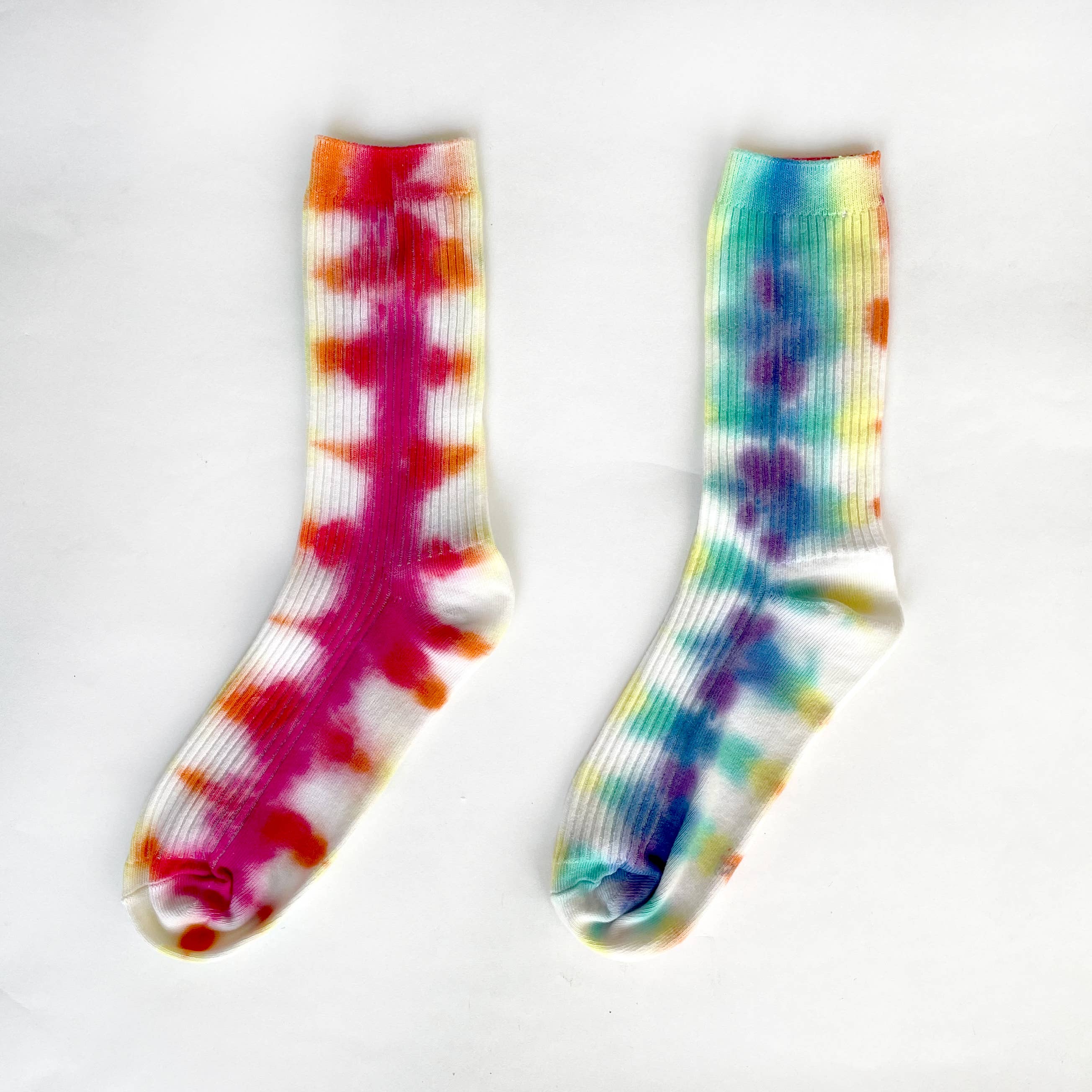 Merle Works - Wholesale Socks - Unisex - Rainbow Brite Tie-dyed Dressy Socks1