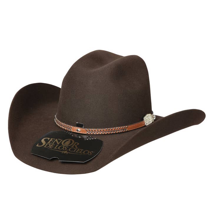 J&J WESTERN WEAR - Vente Chapeau de cowboy – unisexe - Chapeau western en feutre marron 50X « El General »0