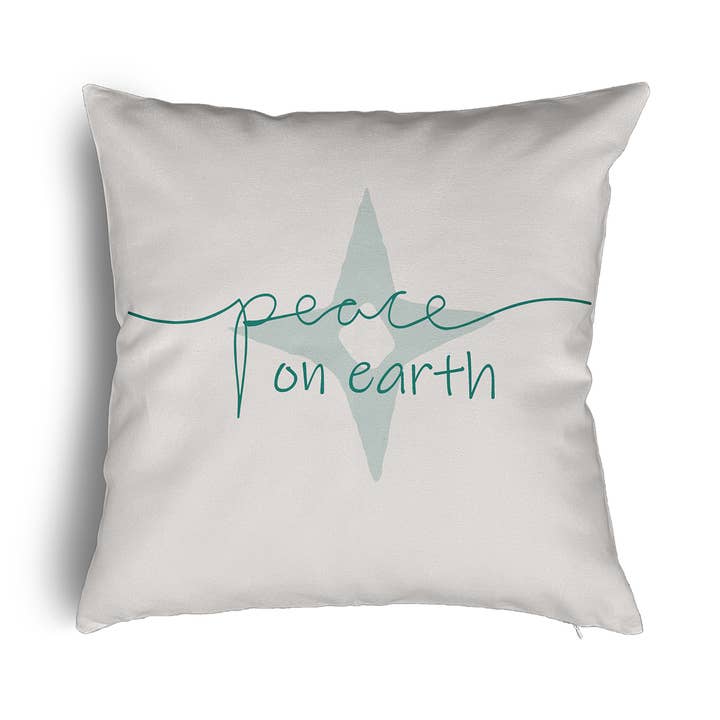 Peace on Earth Christmas Decorative Throw Pillow for wholesale by E by Design