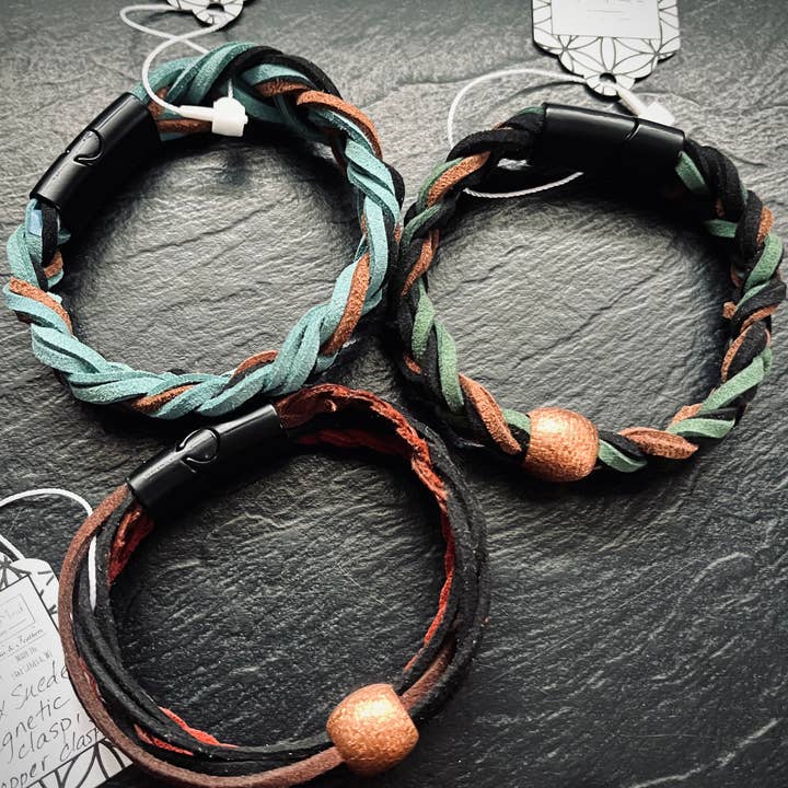 Faux Suede Magnetic Cuff Bracelets for wholesale by Freedom4mymind