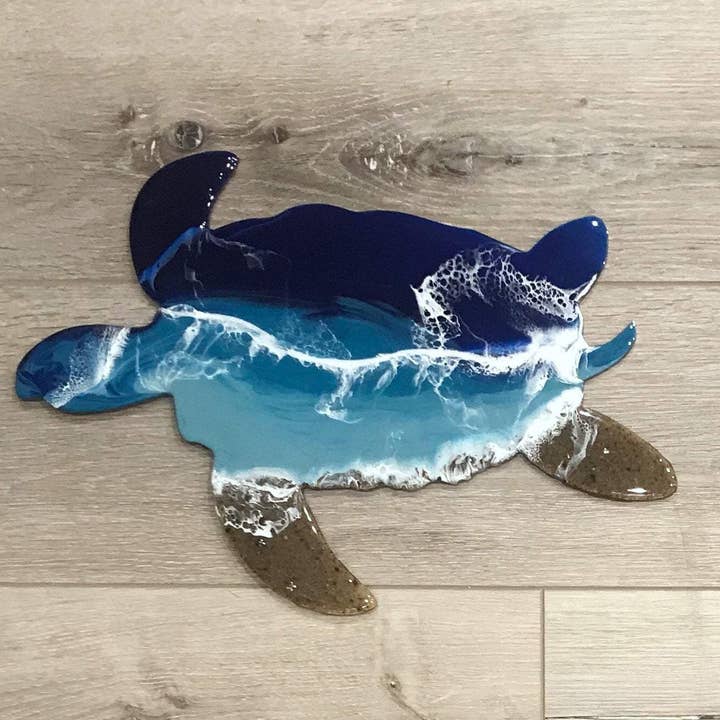 WLB Designs - Wholesale Wall Accent - Sea Turtle Beach Resin Wall Art