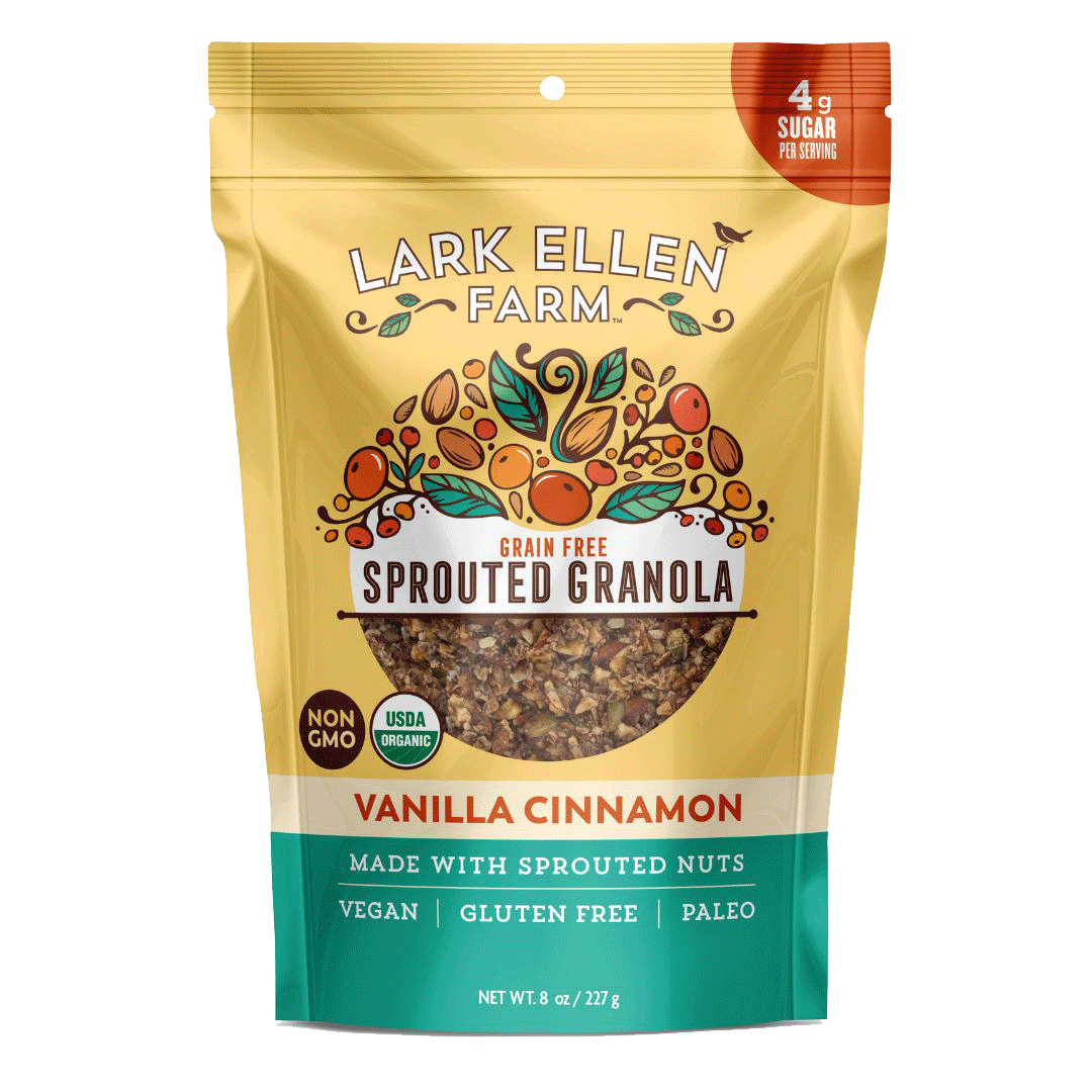 Purely Sprouted - Wholesale Granola - Original Vanilla Cinnamon Organic 8 oz bag1