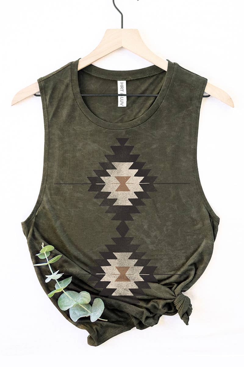 HRTandLUV – wholesale Tank top – Women′s – VINTAGE AZTEC MINERAL GRAPHIC TANK TOP7