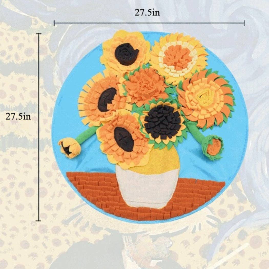 Cheerhunting - Wholesale Pet Food Mat - Dog - Snuffy – Van Gogh Sunflowers Snuffle Mat3