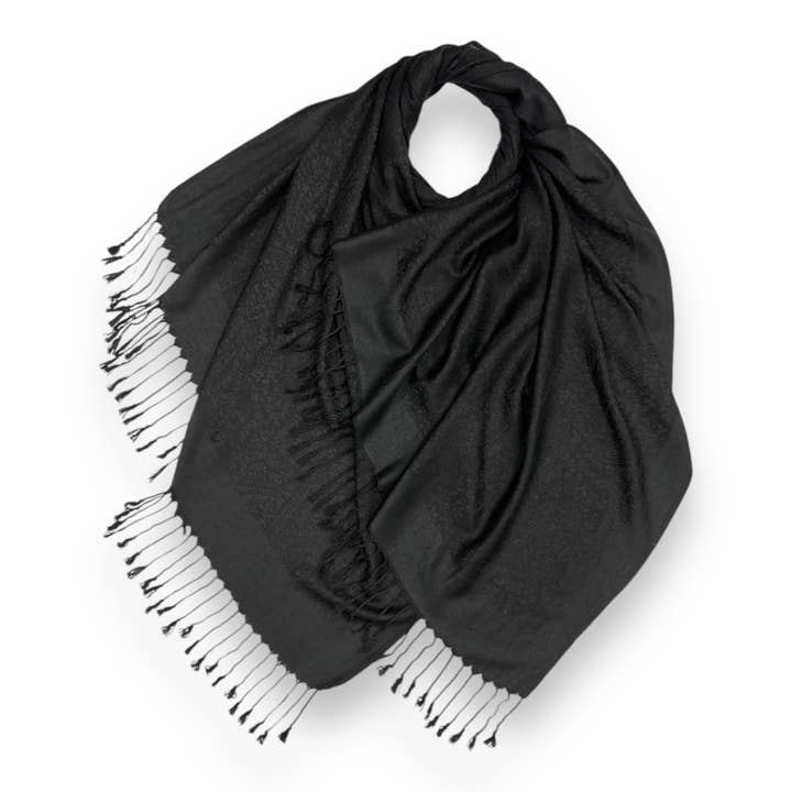 London Scarves - Wholesale Scarf - Women's - Pashmina paisley print finished with tassels