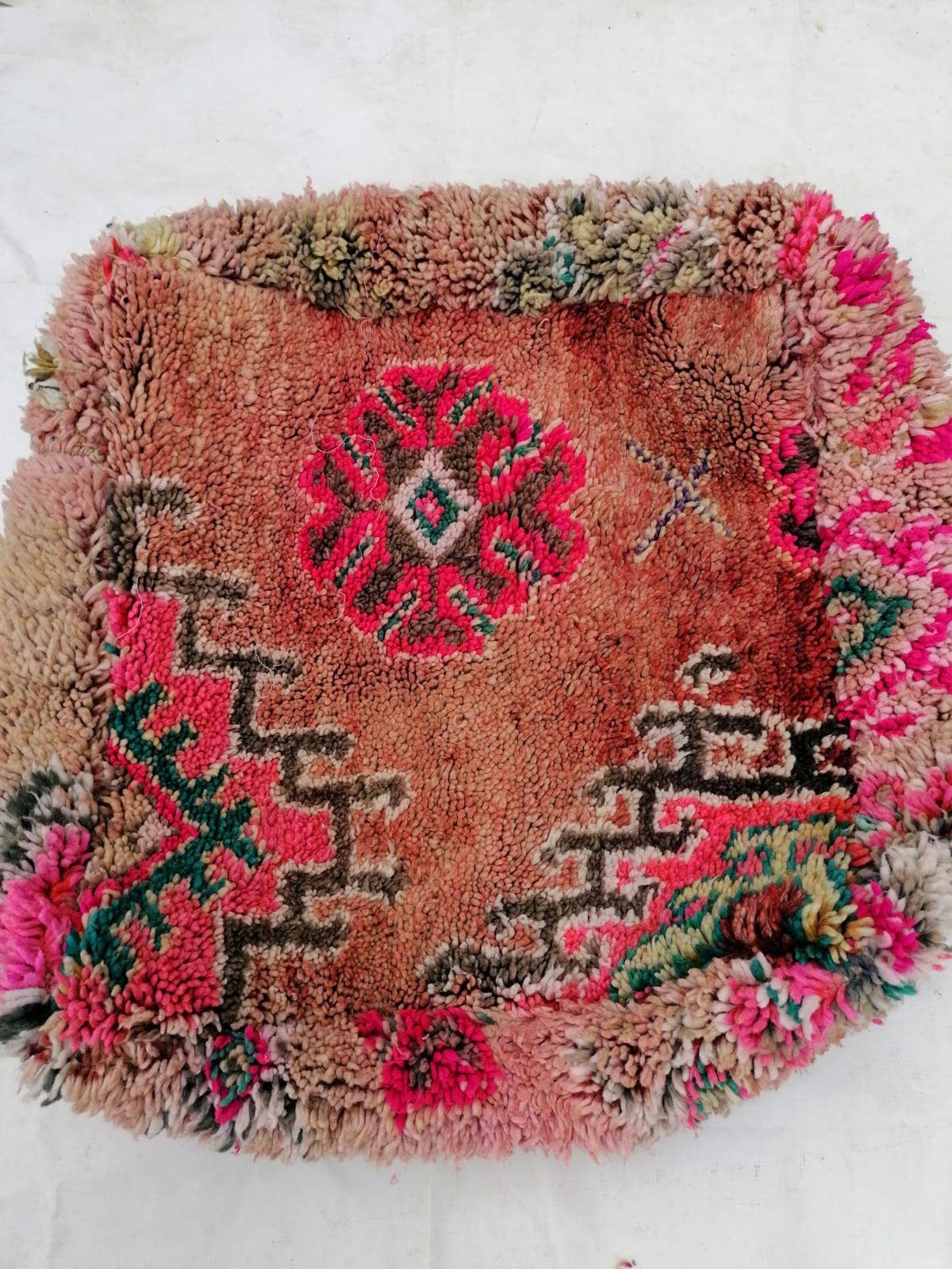 marrakeshop - Venta al por mayor Puf - Funda de Cojín de Suelo Pouf Vintage Boujad Marroquí5