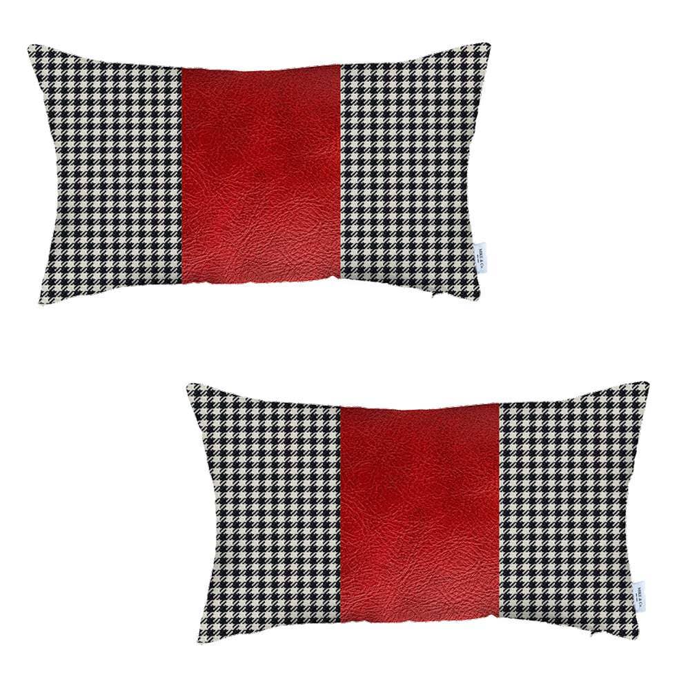 MIKE & Co.   NEW YORK - Wholesale Throw Pillow Cover - Boho-Chic Decorative Vegan Faux Leather Pillow Covers 2Pcs6