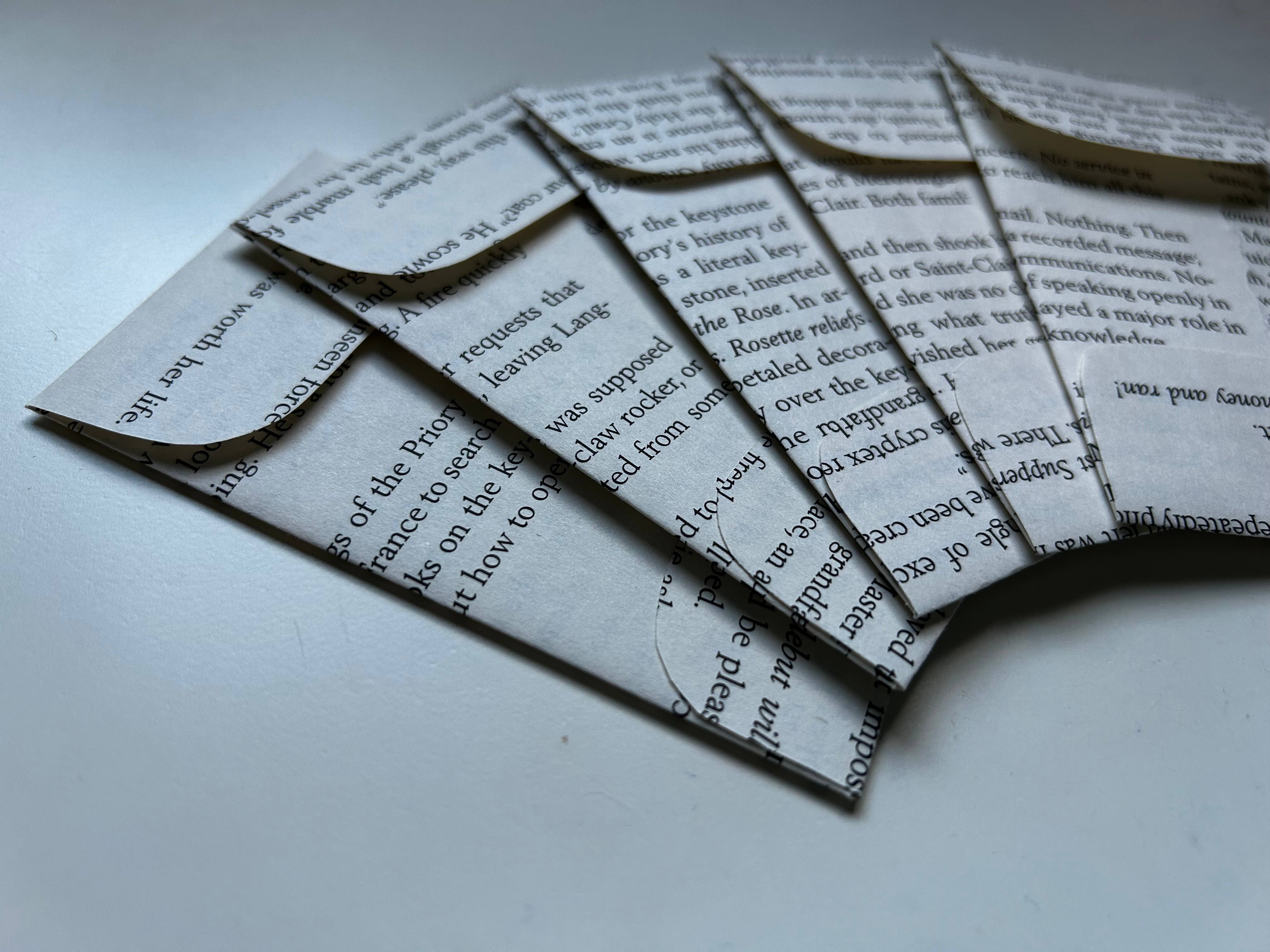 Pleasant Papercraft - Vente Enveloppe - Mini enveloppes en pages de livres vintage9