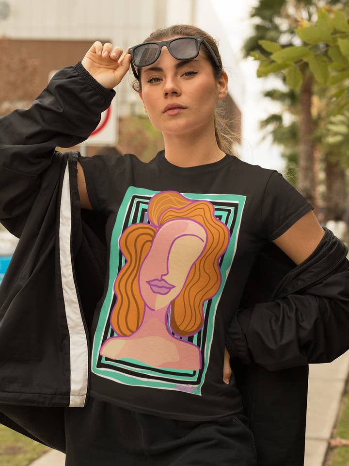 T-shirt organica raxxa per donna « La Belle Femme » per la vendita all'ingrosso da parte di raxxa
