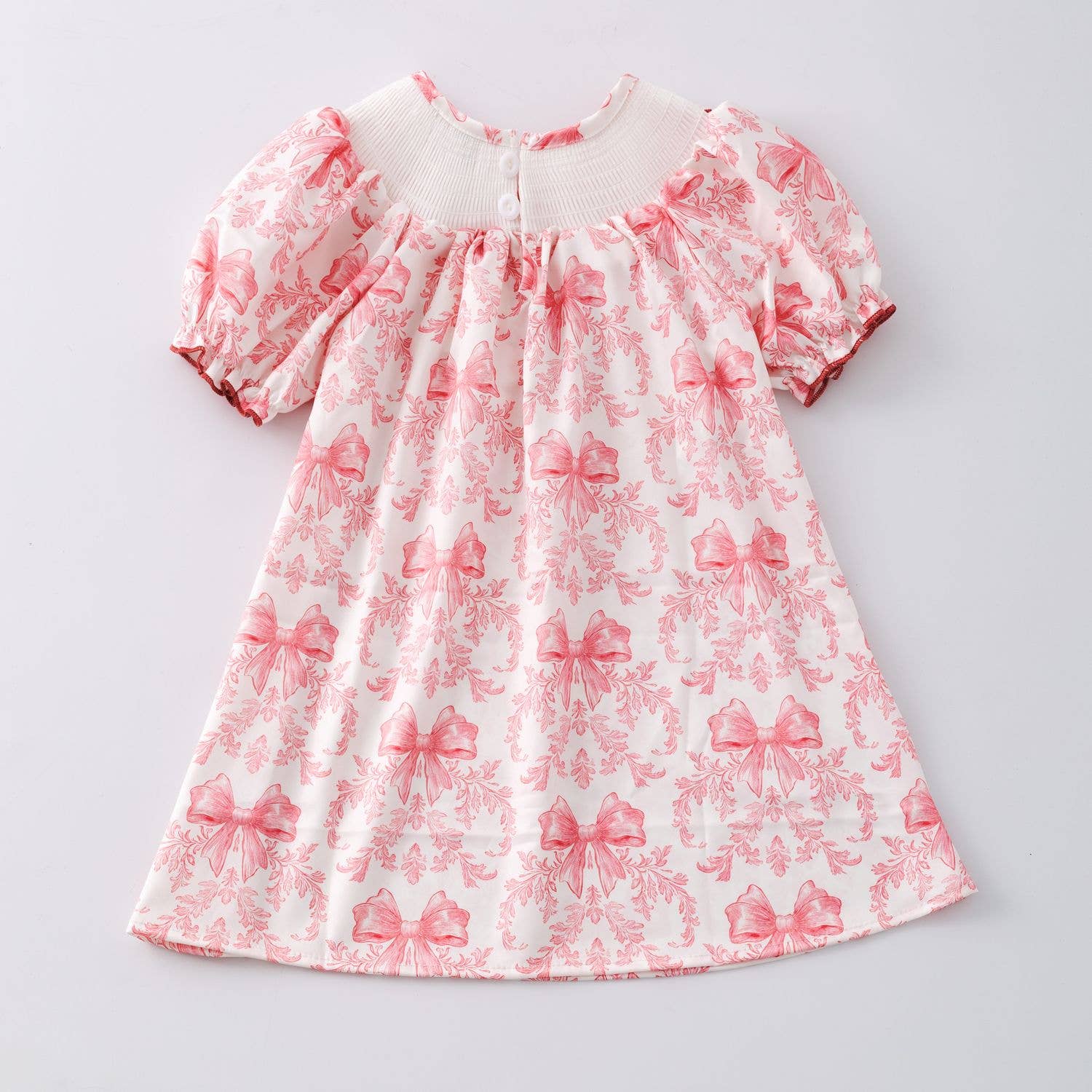 Clover Cottage - Wholesale Dress - Kids - Blush Waverly Smocked Girls Dress4