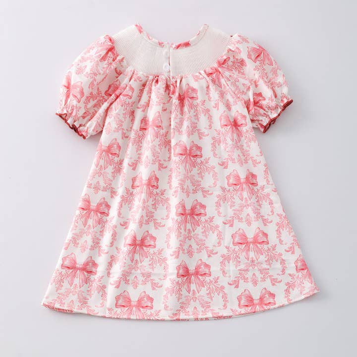 Clover Cottage - Wholesale Dress - Kids - Blush Waverly Smocked Girls Dress4