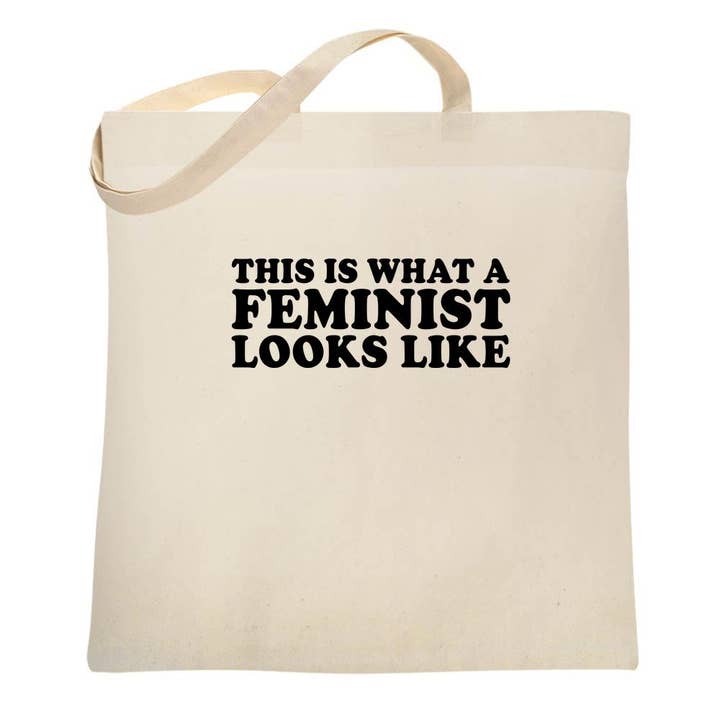 This Is What A Feminist Looks Like Political Tote Bag for wholesale by Pop Threads