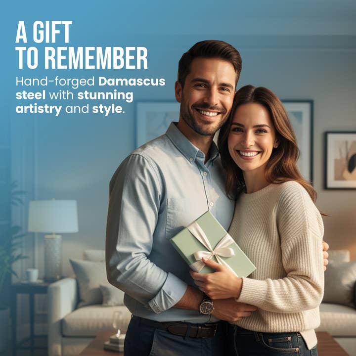 FH KNIVES - Wholesale Pocket Knife/Holder - 8.25' Handmade damascus Cleaver knife with leather sheath 5