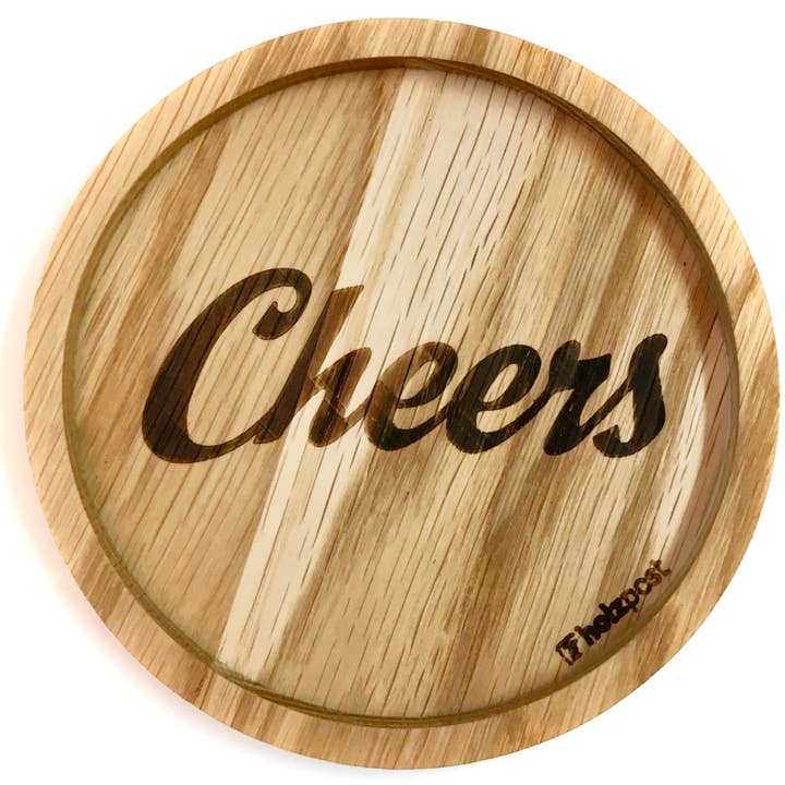 Posavasos de roble « Cheers » para venta al por mayor de holzpost GmbH