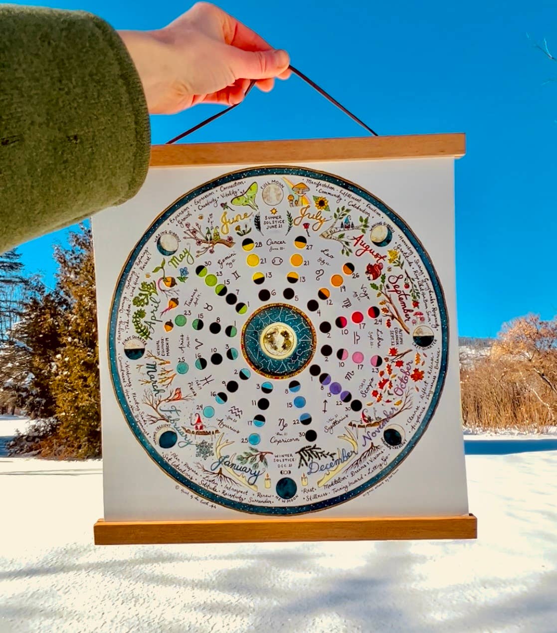 Heart of the Earth Arts - Wholesale Calendar - 2025 Lunar Calendar | Wheel of the Year