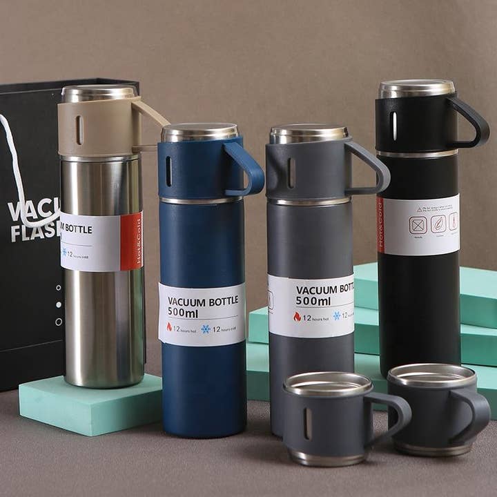 VIGOR - Wholesale Flask - Classy Gift set Vacuum Flask Thermos Cup