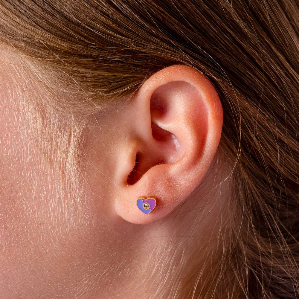 Adorn512 - Wholesale Stud/Post Earrings - Bubble Heart Enamel Screwbacks10