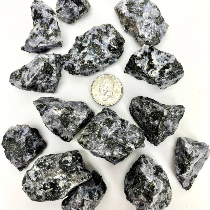 Pelham Grayson Rose - Wholesale Spiritual Stone/Crystal - Mystic Merlinite / Indigo Gabbro | Rough | 1 lb | Madagascar