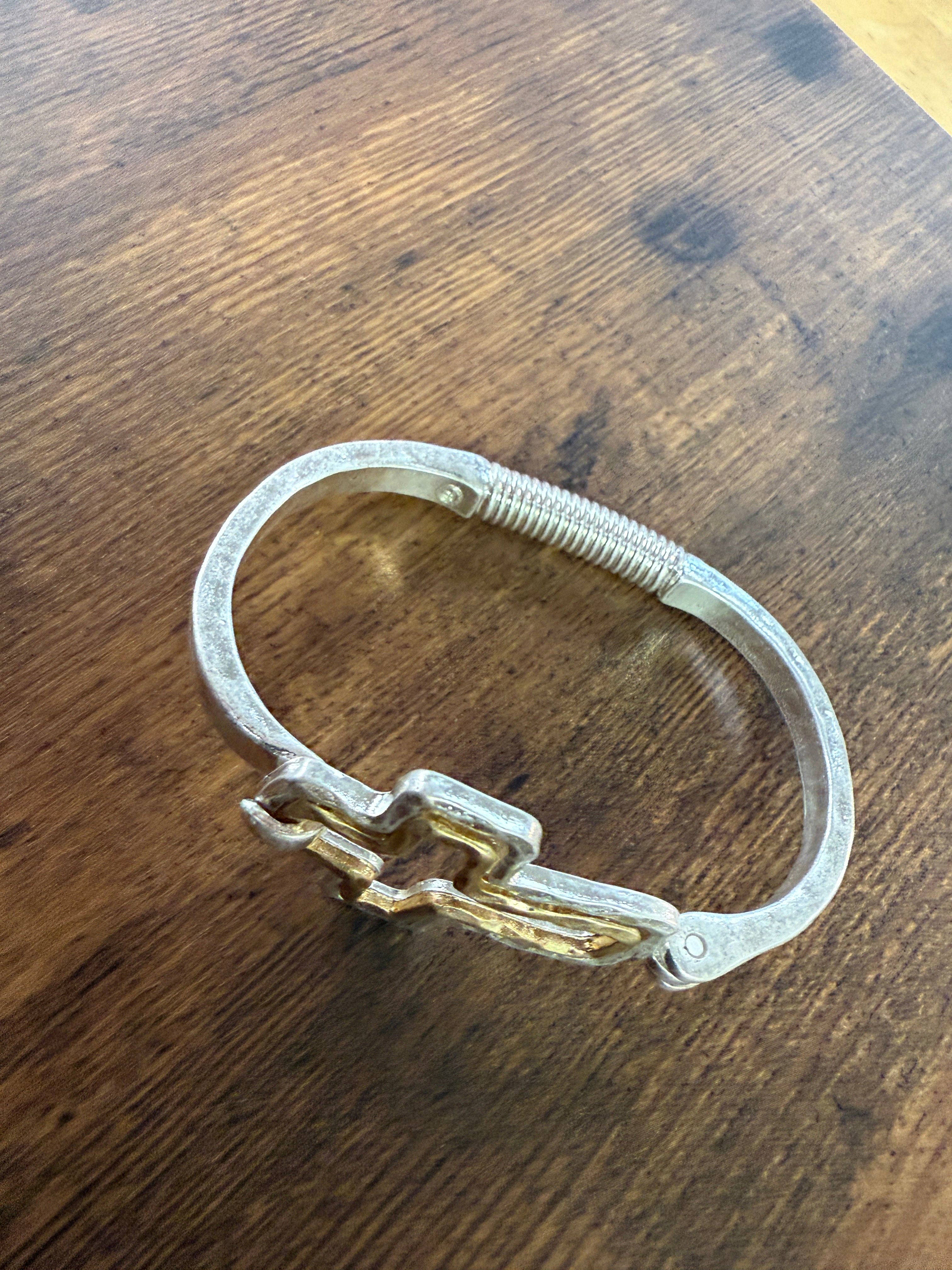 Paco Designs - Wholesale Cuff Bracelet - Beautiful Mixed Metal Cross Cuff Bracelet Gold OR Silver2