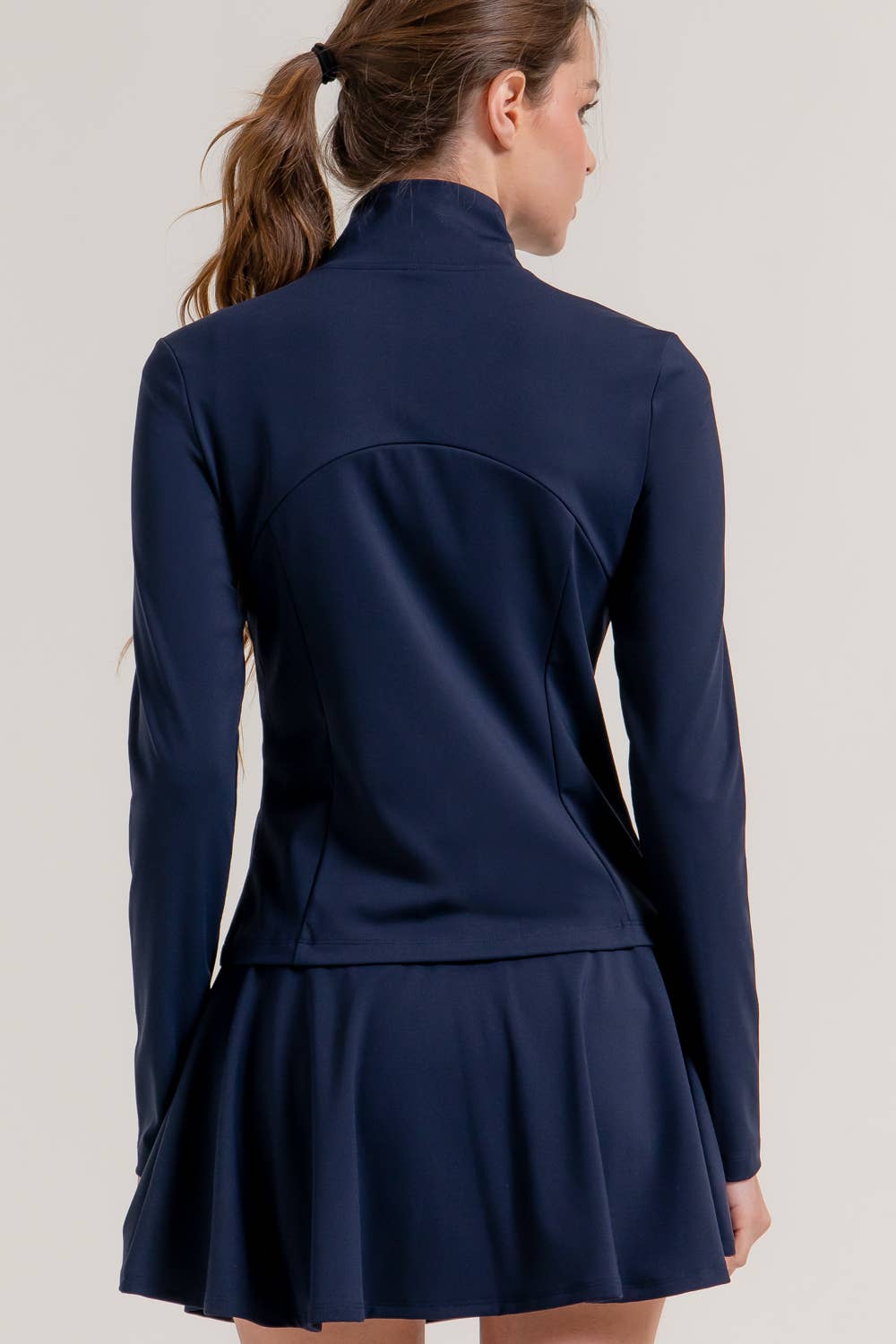 Active Basic | Active USA - Wholesale Athletic Jacket - Women's - Long Sleeve Mock Neck Seam Detail Workout Jacket18