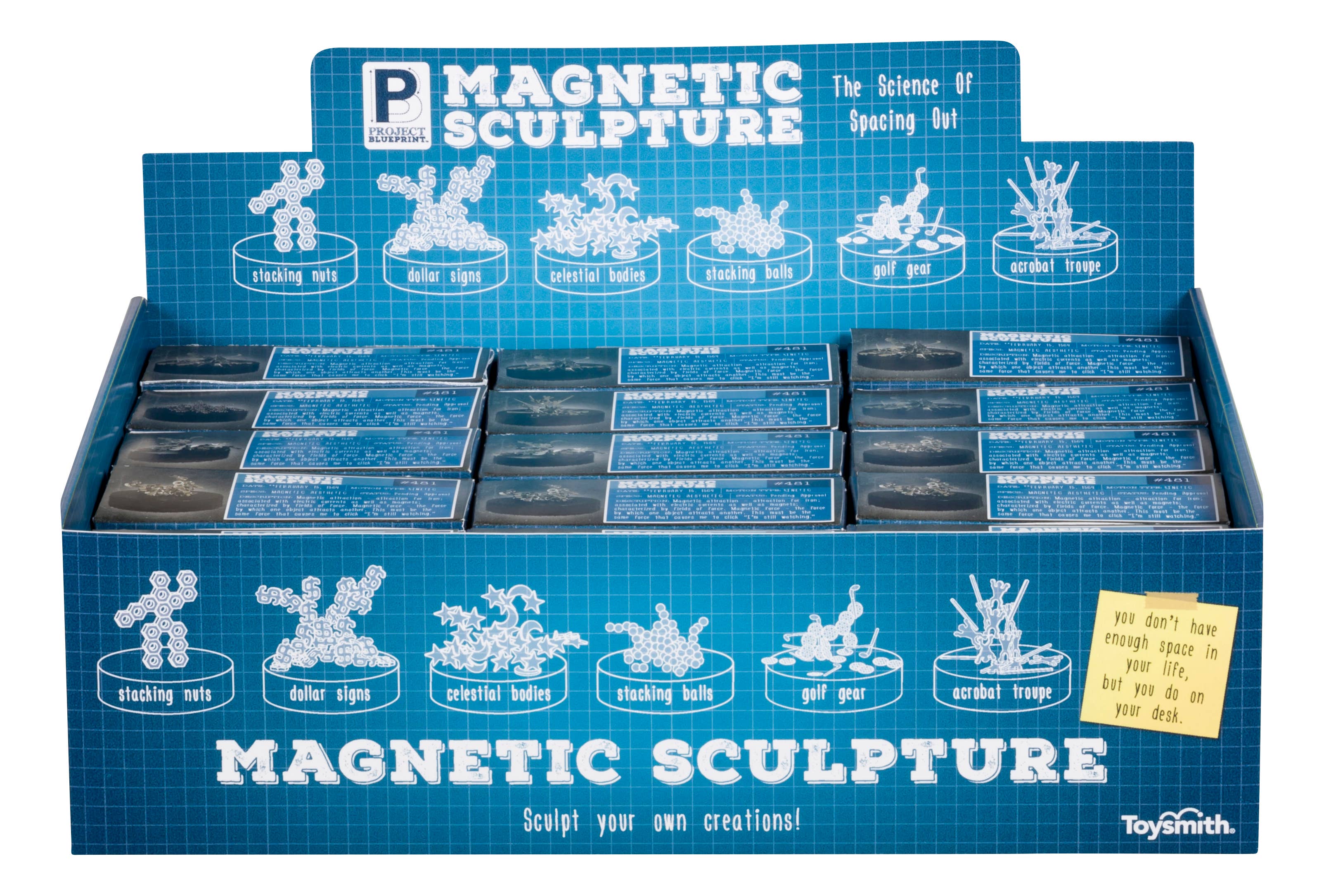 Toysmith - Wholesale Magnet - Project Blueprint Magnetic Sculpture, Desk Toy, Fidget0