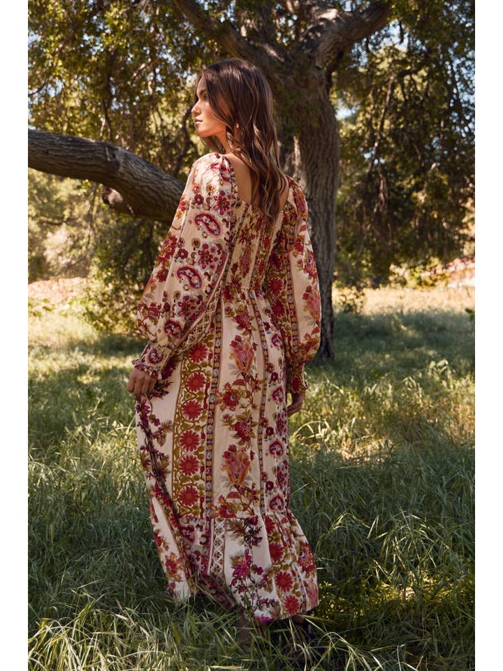 Oddi - Wholesale Dress - Women's - Floral Printed Bohemian Maxi Dress3