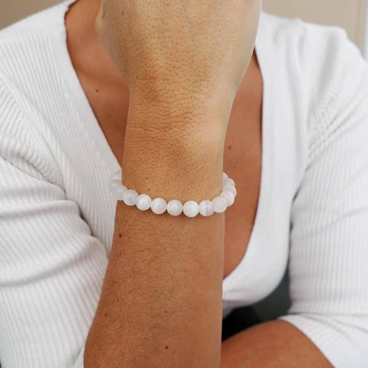Selenite bracelet for wholesale by Mahana