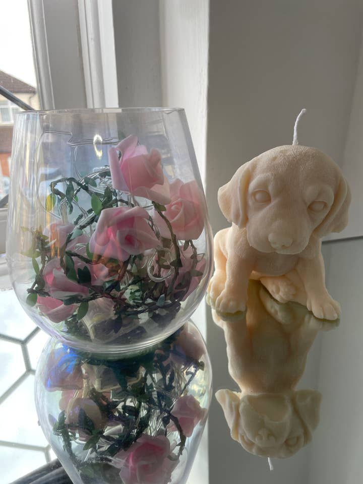 ‘Betty’ Dog Candle for wholesale by The Sunday Candle Co