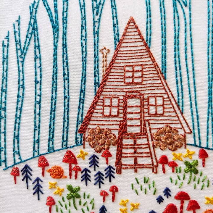cozyblue handmade - Wholesale Embroidery/Cross Stitch Supplies - cozy cabin embroidery kit4