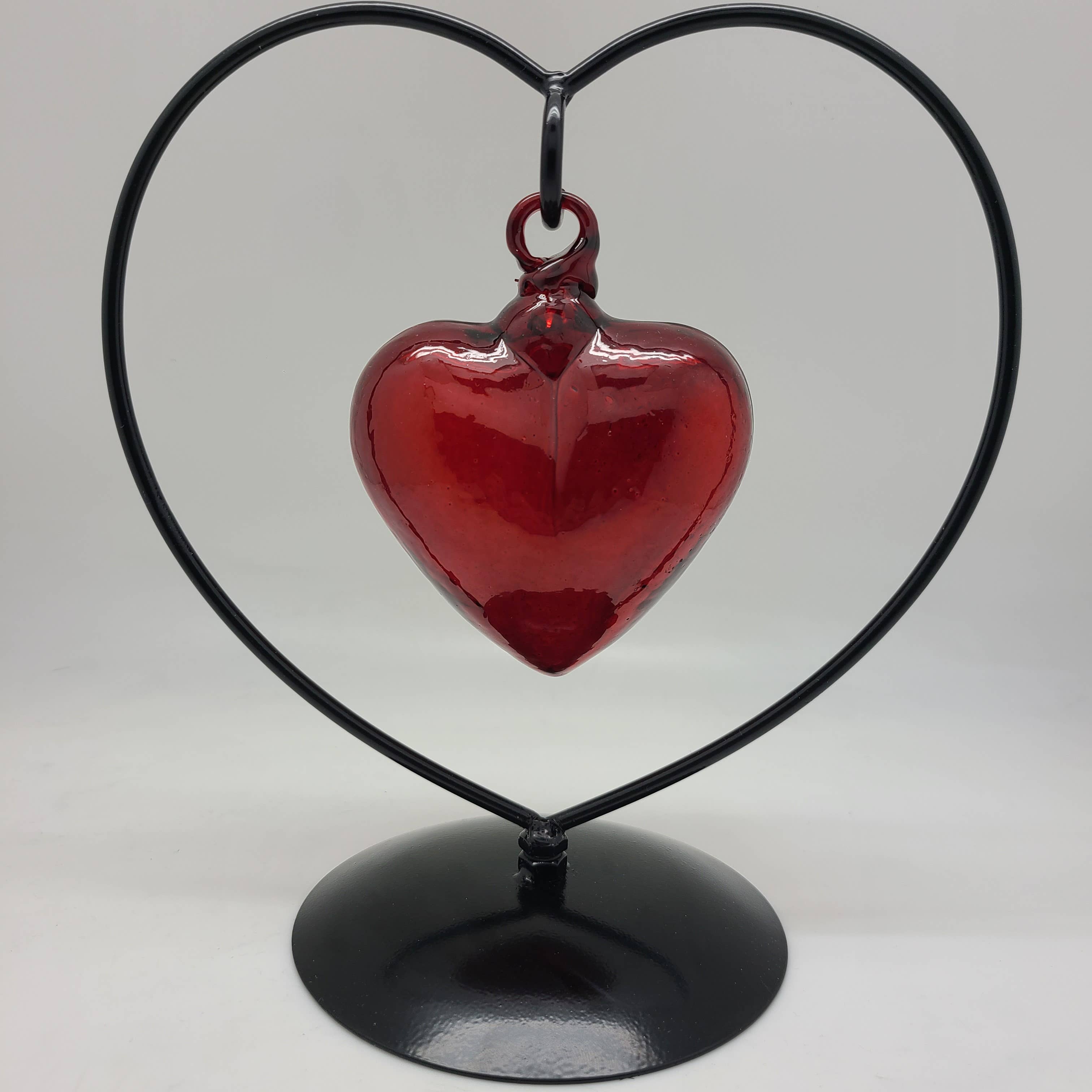 Contreras Designs – Großhandel Tischdeko – MXAH-HG/S- Glasherz-Ornament mit Ständer1