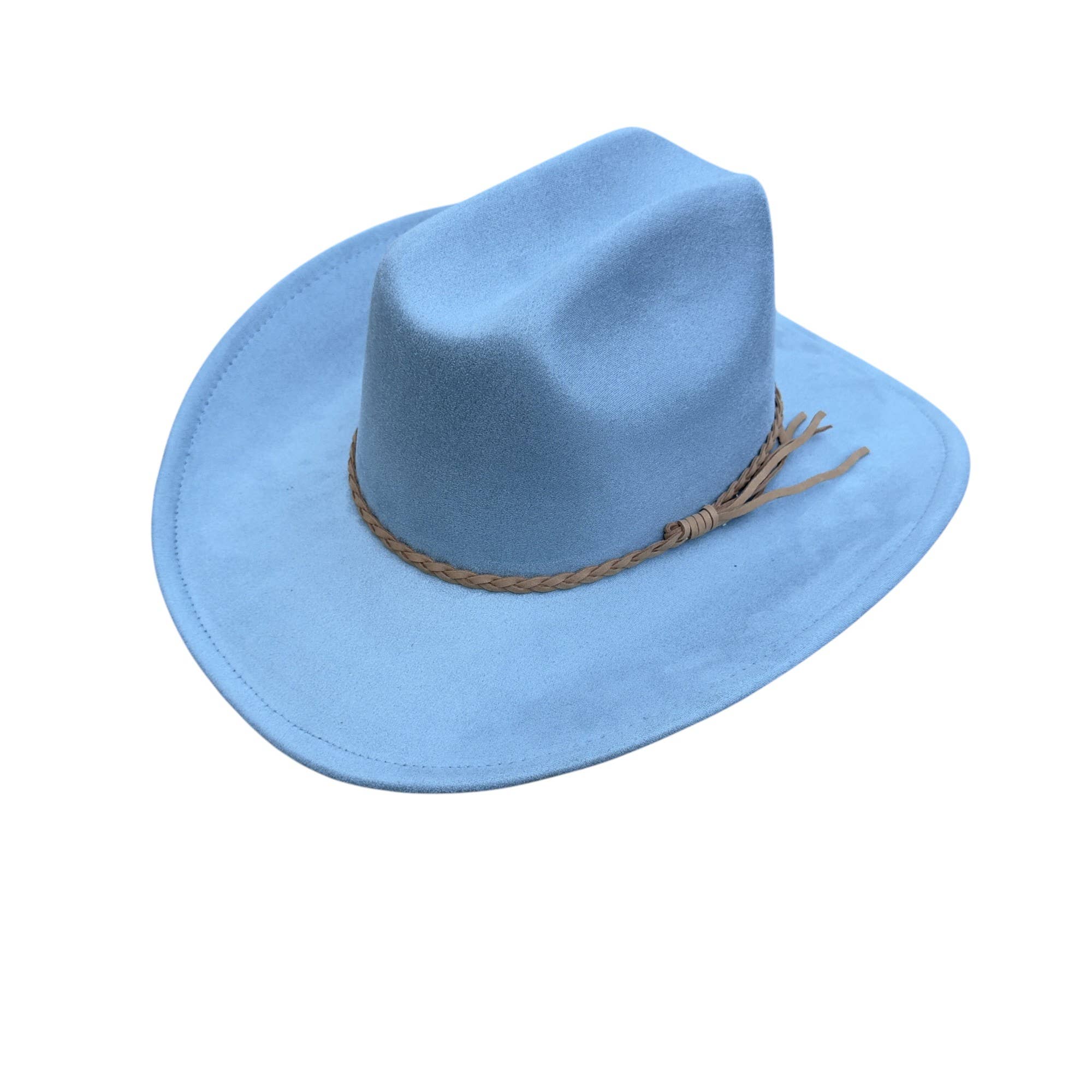 Portia Hat - Venta al por mayor Sombrero cowboy - Mujer - Sombrero de vaquero estilo ganadero de ante vegano con banda de ante16