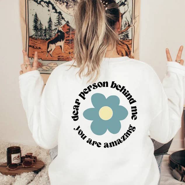 Geestelijke Gezondheid, Beste Persoon Achter Mij, Oversized Sweatshirt voor wholesale door Ash+Co