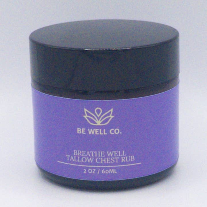 Be Well Co. - Wholesale Healing Salve/Balm/Cream - Breathe Well Tallow Chest Rub 2oz0