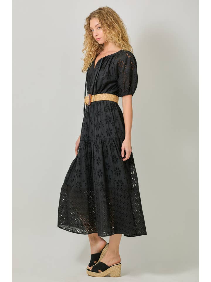 Mystree - Wholesale Dress - Women's - 61037 Puff Sleeve Tiered Eyelet Dress13