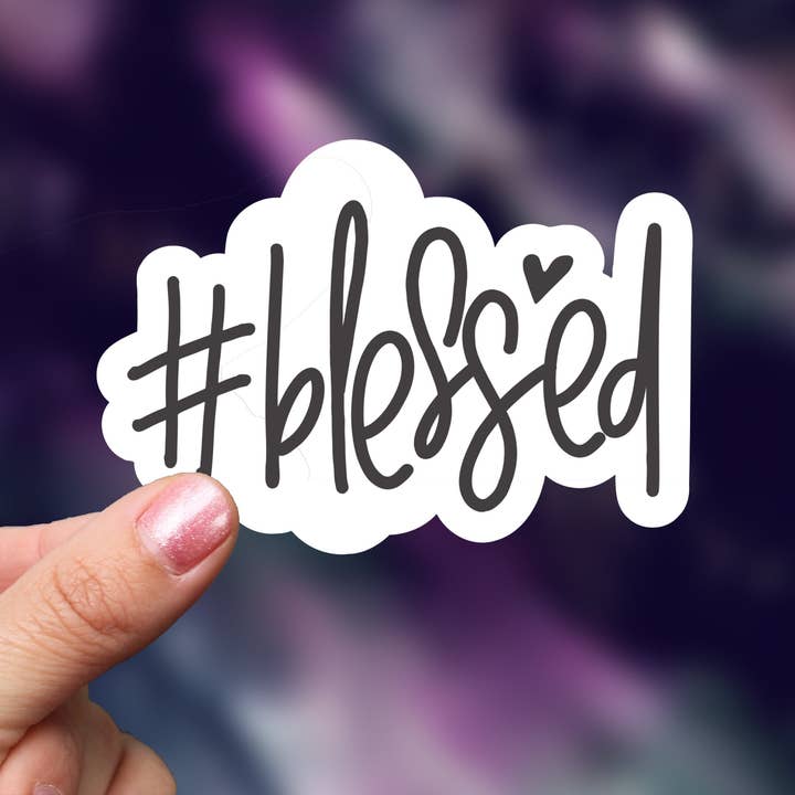 Hashtag Blessed | Sticker met voor wholesale door Two Little Stones