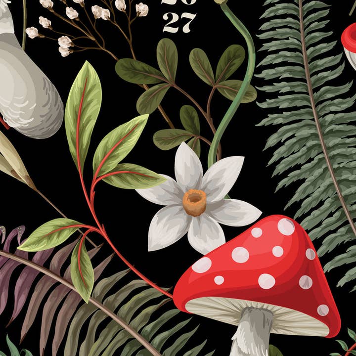 Forest Mushroom 2-Year 2026-27 3.5" x 6.5" Monthly Pocket Planner for wholesale by Willow Creek Press & Gifts