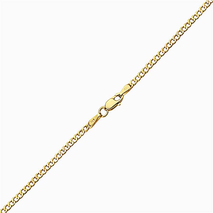 Pori Jewelry - Wholesale Link & Chain Necklace - 14K GOLD CURB CHAIN NECKLACE3