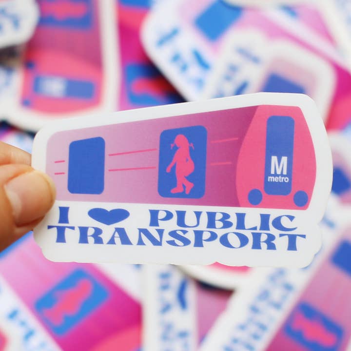 I Heart Public Transport Sticker, Metro, City Girl for wholesale by By Danielle Witten