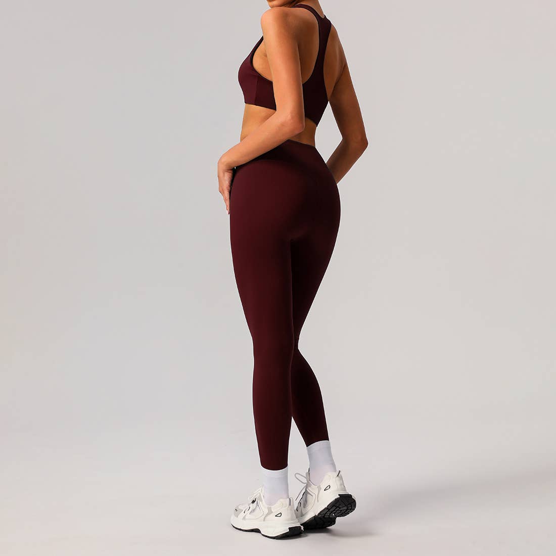 Sodalemon - Wholesale Activewear Set - Women's - U-Shaped Sports Bra High Stretch Sports Leggings 2-Piece Set12