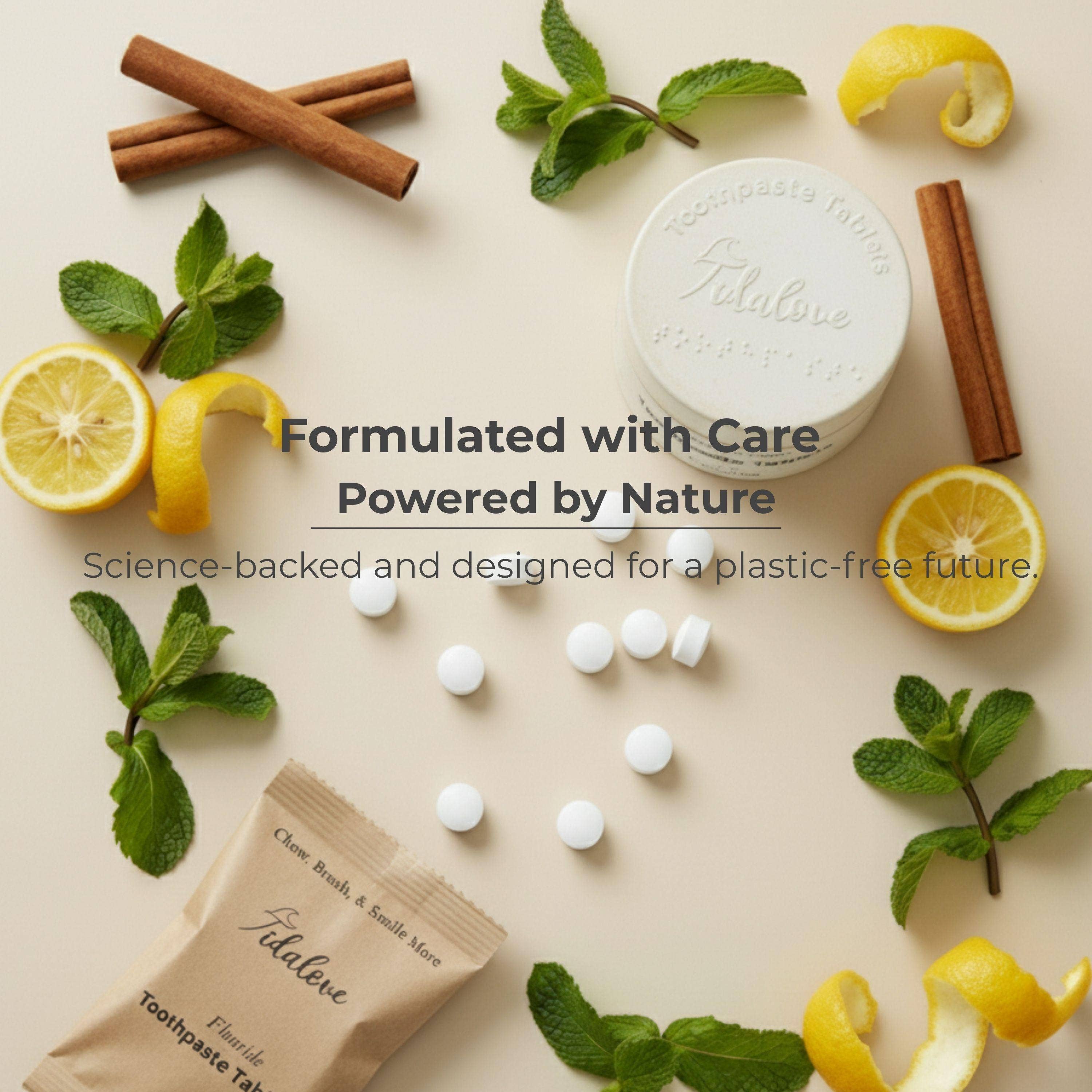 Tidalove - Wholesale Toothpaste - Fluoride Yuzu Mint Toothpaste Tablets — 1 Month1