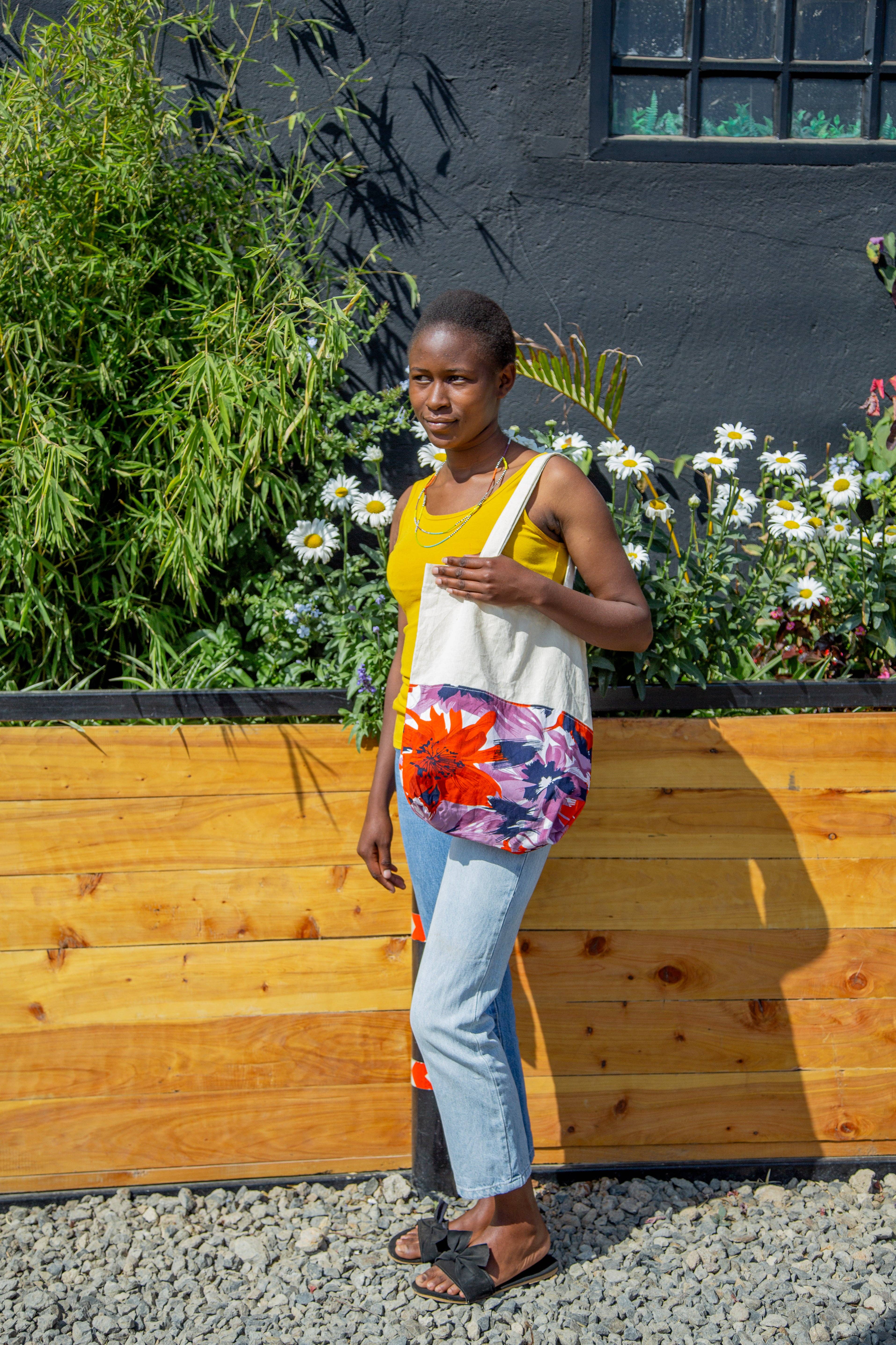 Grain of Rice Project - Wholesale Tote Bag - Women's - Bloom Canvas Tote Bag1