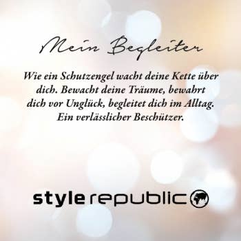 Style Republic - Carsten Maletz – Großhandel Kette mit Anhänger/Charm – Kette mit Scheibe - Engelsflügel an Kugelkette gold