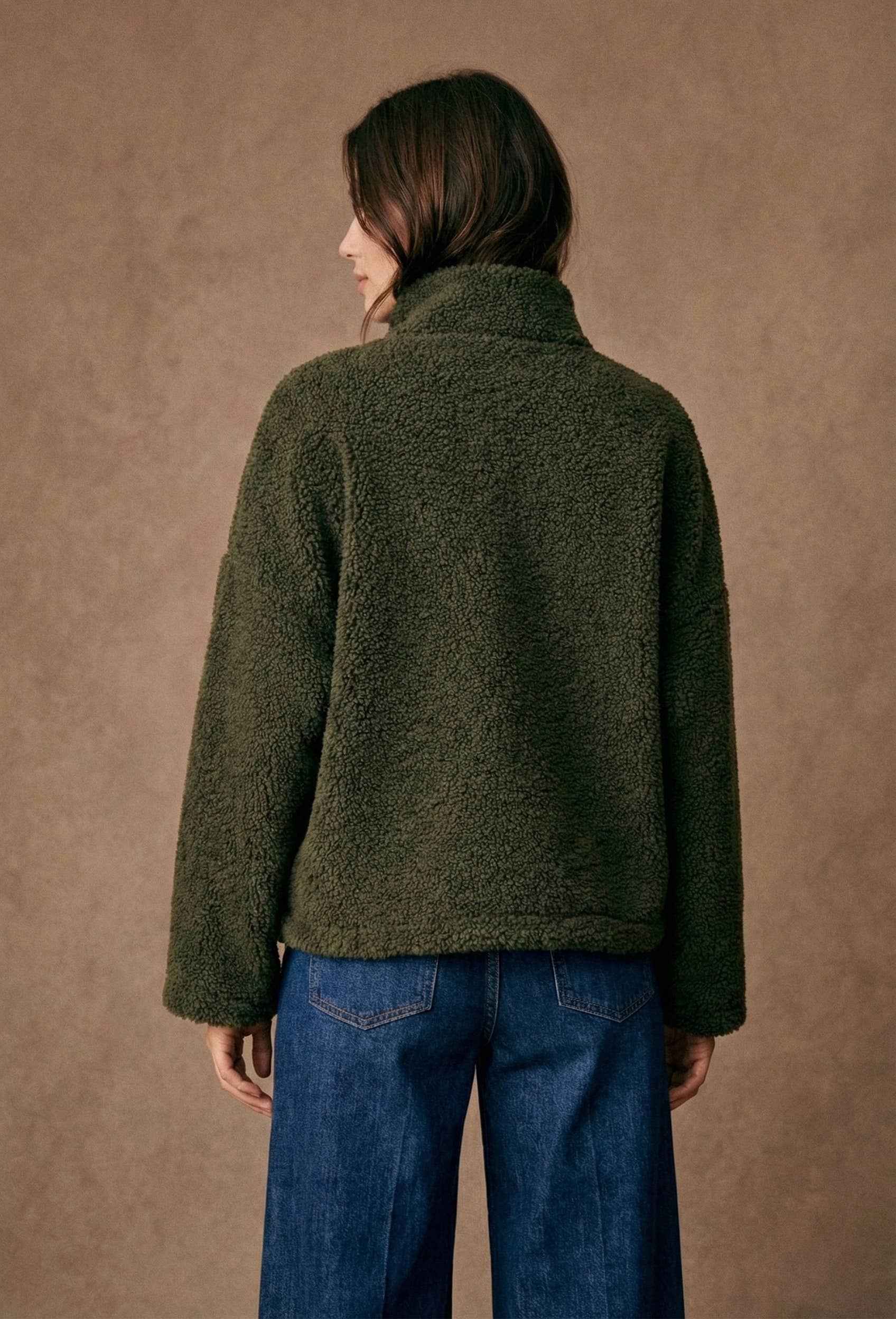 Pépouz' Paris - Wholesale Fleece - Women's - Teddy fleece zip-up jacket PV25195